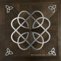 Metal Inlay Pattern Wood Parquet Engineered Flooring Wood Deck Tile